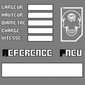 Stickers référence pneu Bahdmark gray