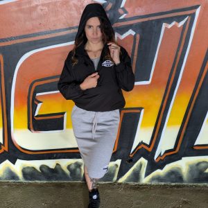 Veste Bahdmark noir oversize crop top