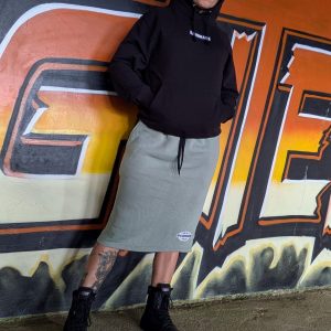 Jupe longue jogging bahdstreet verte