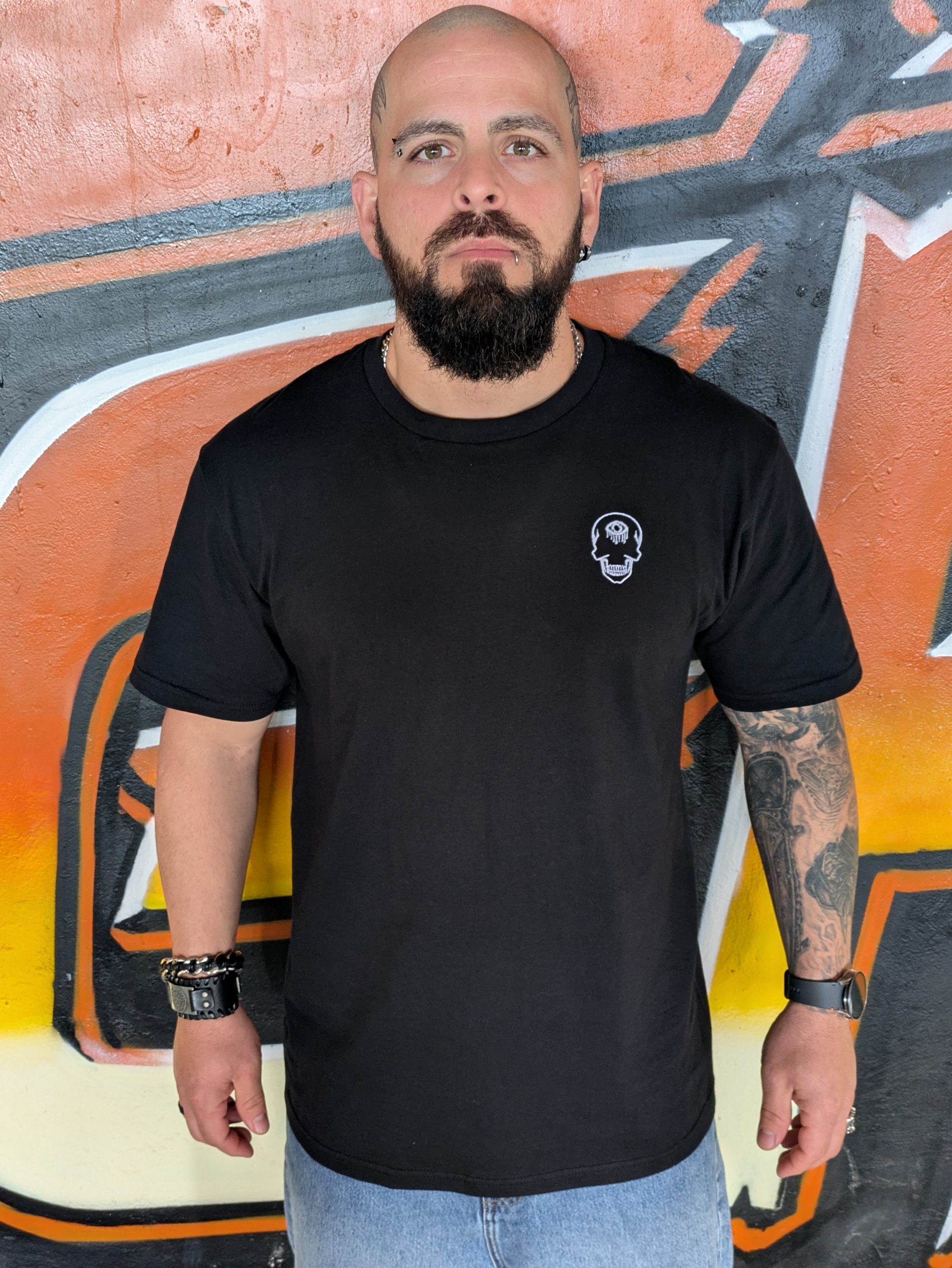 T-shirt Enblem broderie black