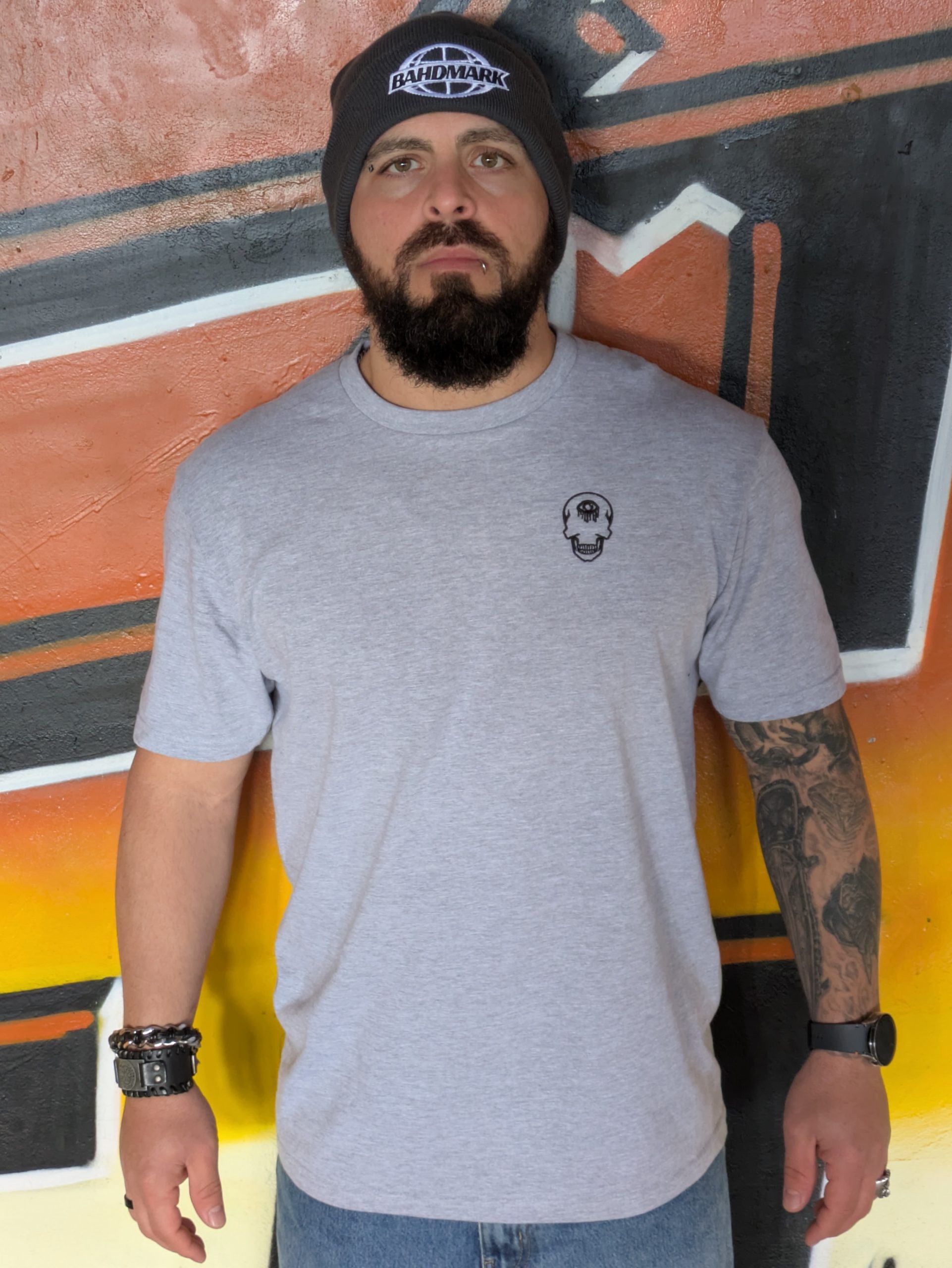 T-shirt Emblème broderie GRIS