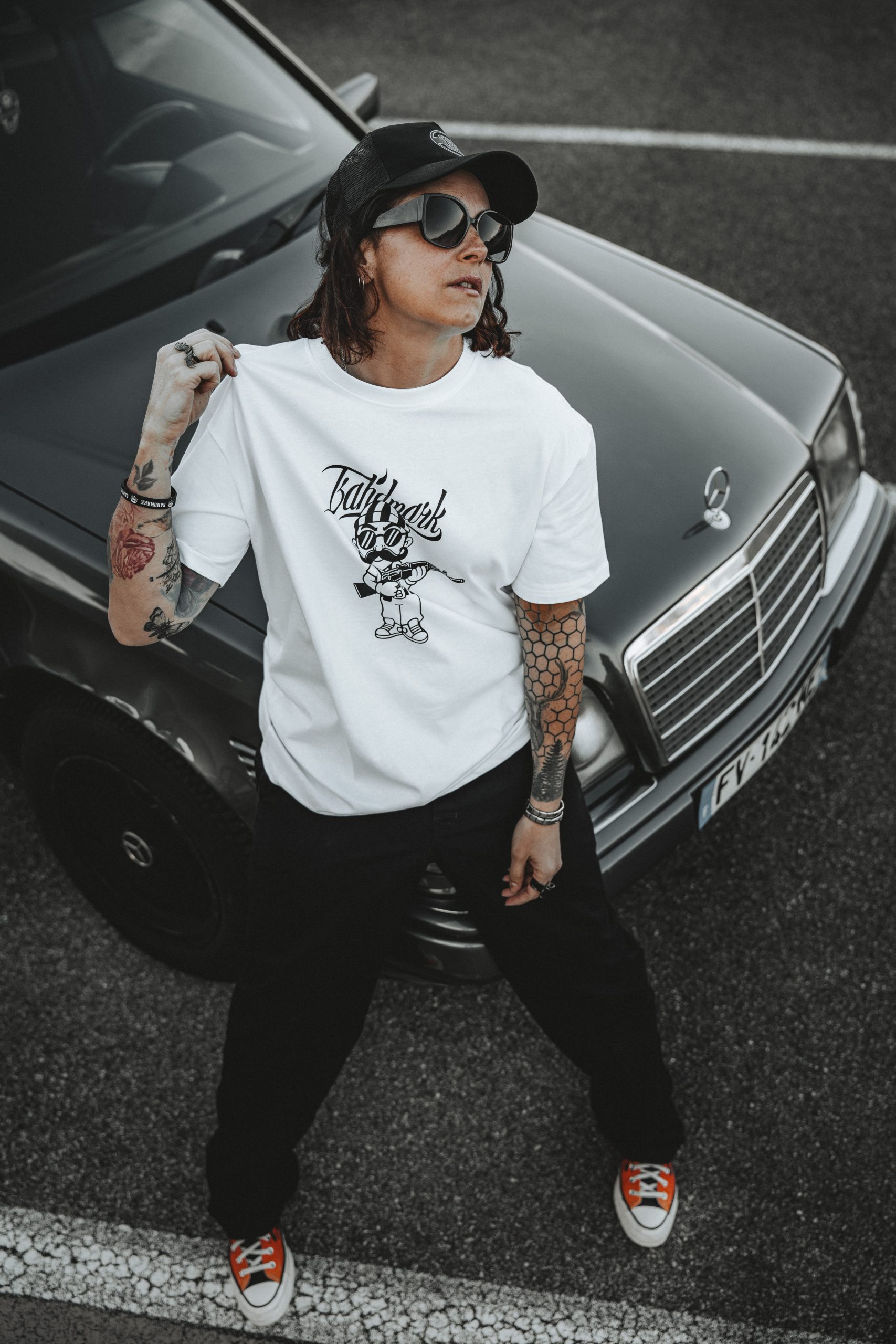 t-shirt MR  BAHD blanc