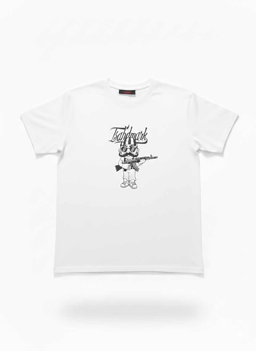 T-shirt Mr BAHD whith